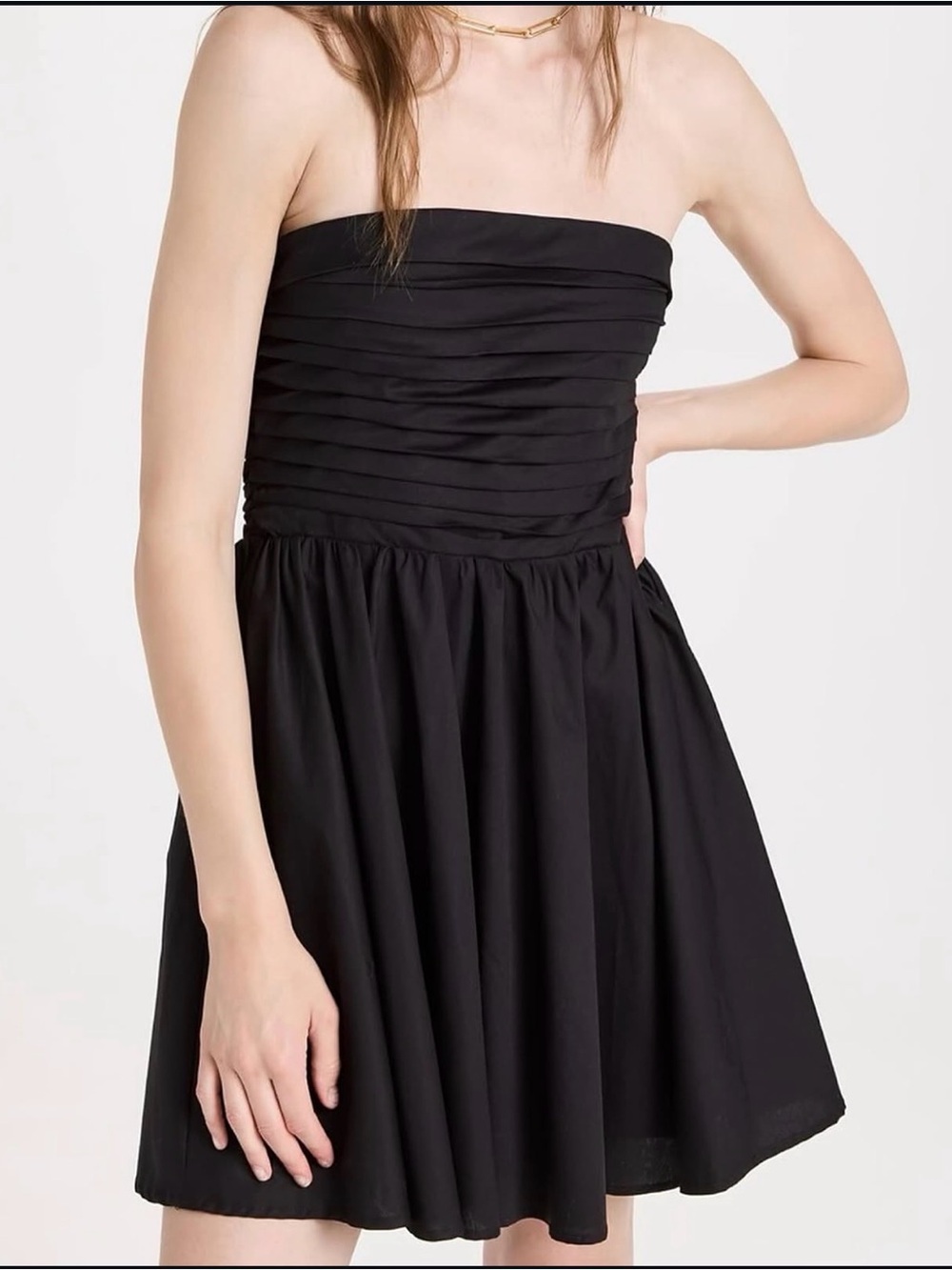 WAYF Strapless Black Mini Dress